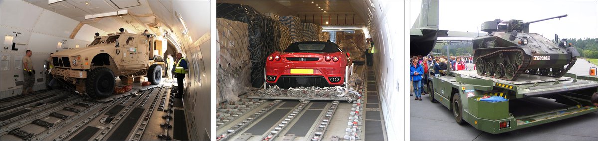 Aircraft will usually not have a single uniform dimension or weight, and the higher the cargo weight, the lower the range. And pallet dimensions matter as well (you knew I was going to say that)/17