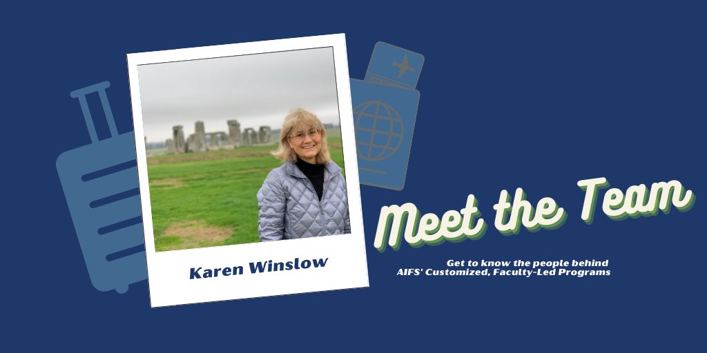 aifscustomized's tweet photo. We thought it was about time we introduced ourselves! Over the next few weeks you'll be able to learn more about the people behind AIFS' Customized programs. First up we meet Karen, who has been with AIFS for 40 years! https://t.co/bOdh4dTQiP #facultyled #studyabroad https://t.co/D33VHcij56
