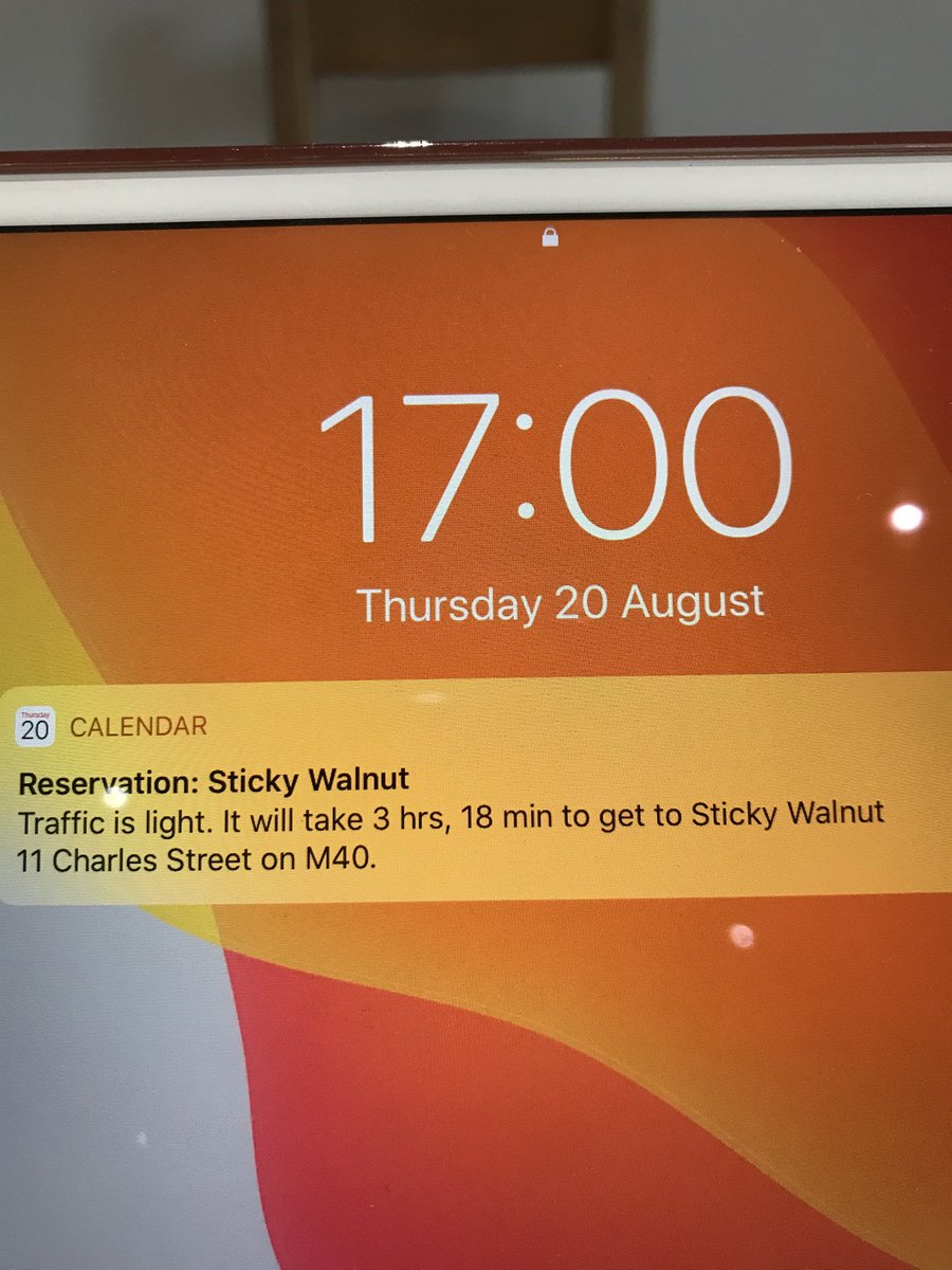 AlCrop's tweet image. ⁦@StickyWalnut⁩ We have a reservation tonight. We live in Chester. This just popped up on the iPad. Better leave now 🤣🤣🤣