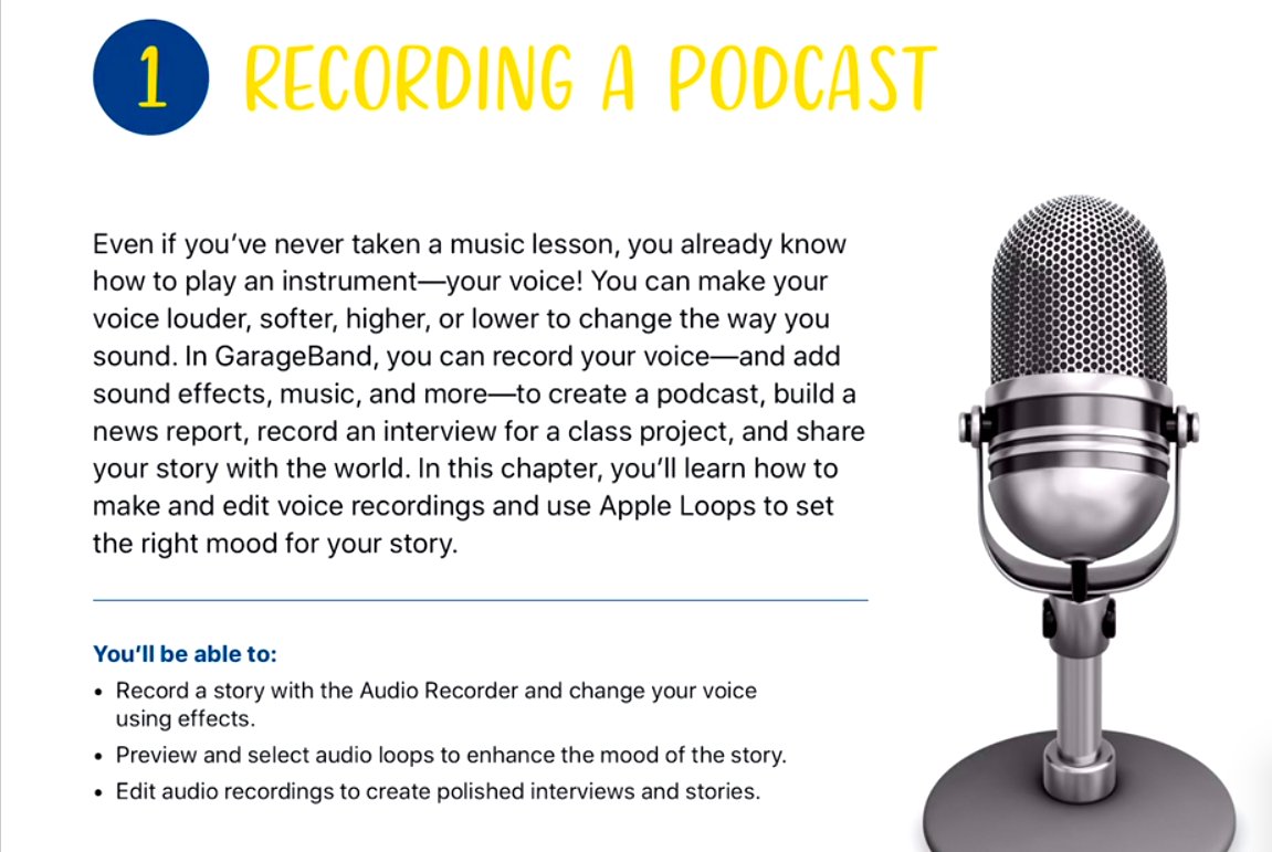 19sessantotto's tweet image. Perhaps not everyone knows that the #EveryoneCanCreate Guides for students and teachers have been updated. In Music you can find a chapter dedicated to #Podcast 🎤

#AppleEDUchat #ADE2020 #GarageBand #LiveLoops
