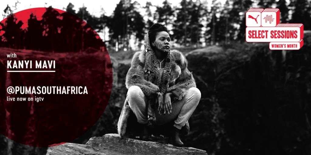 Award-winning lyricist and fire-spitting emcee  <a href="/Kanyi_Mavi/">Kanyi Mavi</a>  brings the * 🔥 * to your evening.  LIVE  NOW on <a href="/PUMASouthAfrica/">PUMA South Africa</a> IGTV  📺  #SelectSessions #StayHome