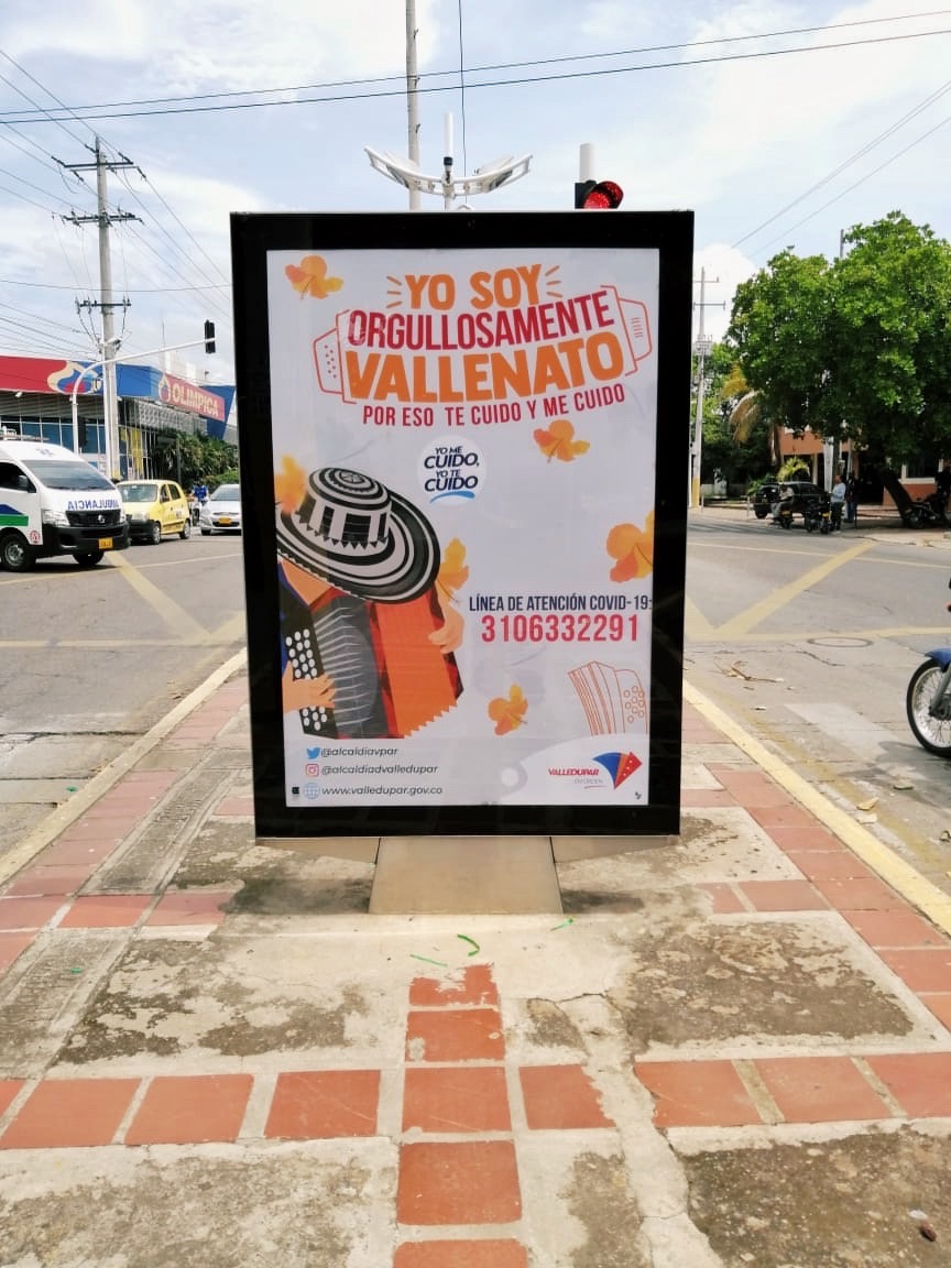 cnmedios's tweet photo. Algunos de nuestros espacios en #Valledupar se llenaron de mensajes por parte de la @AlcaldiaVpar invitándonos a seguir cuidándonos con su campaña #YoMeCuidoYoTeCuido. ¡Que gran iniciativa! #PublicidadExterior https://t.co/wIZffWEb9L