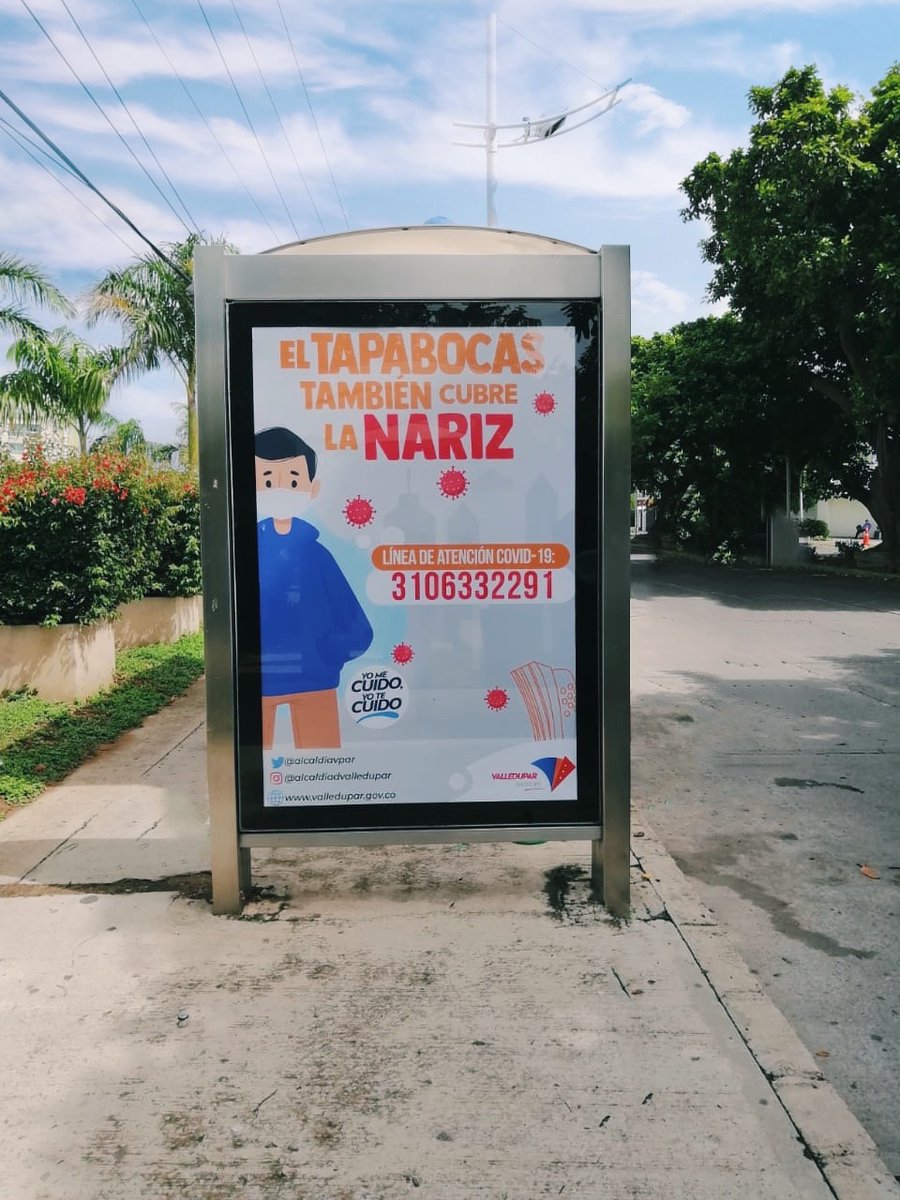 cnmedios's tweet photo. Algunos de nuestros espacios en #Valledupar se llenaron de mensajes por parte de la @AlcaldiaVpar invitándonos a seguir cuidándonos con su campaña #YoMeCuidoYoTeCuido. ¡Que gran iniciativa! #PublicidadExterior https://t.co/wIZffWEb9L