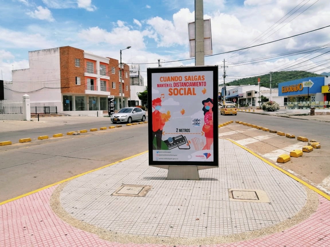 cnmedios's tweet photo. Algunos de nuestros espacios en #Valledupar se llenaron de mensajes por parte de la @AlcaldiaVpar invitándonos a seguir cuidándonos con su campaña #YoMeCuidoYoTeCuido. ¡Que gran iniciativa! #PublicidadExterior https://t.co/wIZffWEb9L