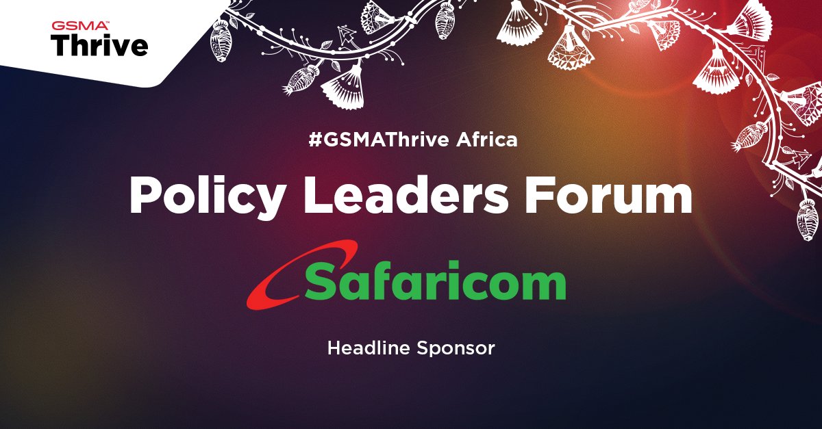 The Policy Leaders Forum at #GSMAThrive Africa - sponsored by <a href="/SafaricomPLC/">Safaricom PLC</a> - will bring together key stakeholders to exchange views, and consider how all #mobile players in #Africa are adapting to a new era of #IntelligentConnectivity. 

Learn more 👉 gsma.at/328hgt3