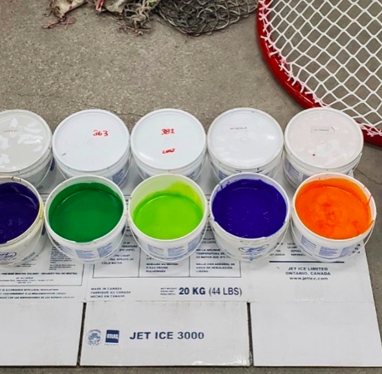 JetIceHockey's tweet photo. Cool shot by @totally_icesolated:
"More pics of work in Aurora at a second pad. #jeticepaints multi colours produced in our facility".
Which colour is your favourite?
#greatcanadiancompanies #webringicetolife #jetice #townofaurora #hardworkpaysoffs https://t.co/p9NFV8egxd
