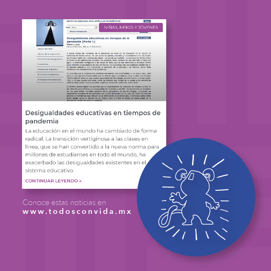 Conoce más sobre la educación durante el COVID-19 en nuestra newsletter todosconvida.mx #kibombopregunta #todosconvida #coronavirus