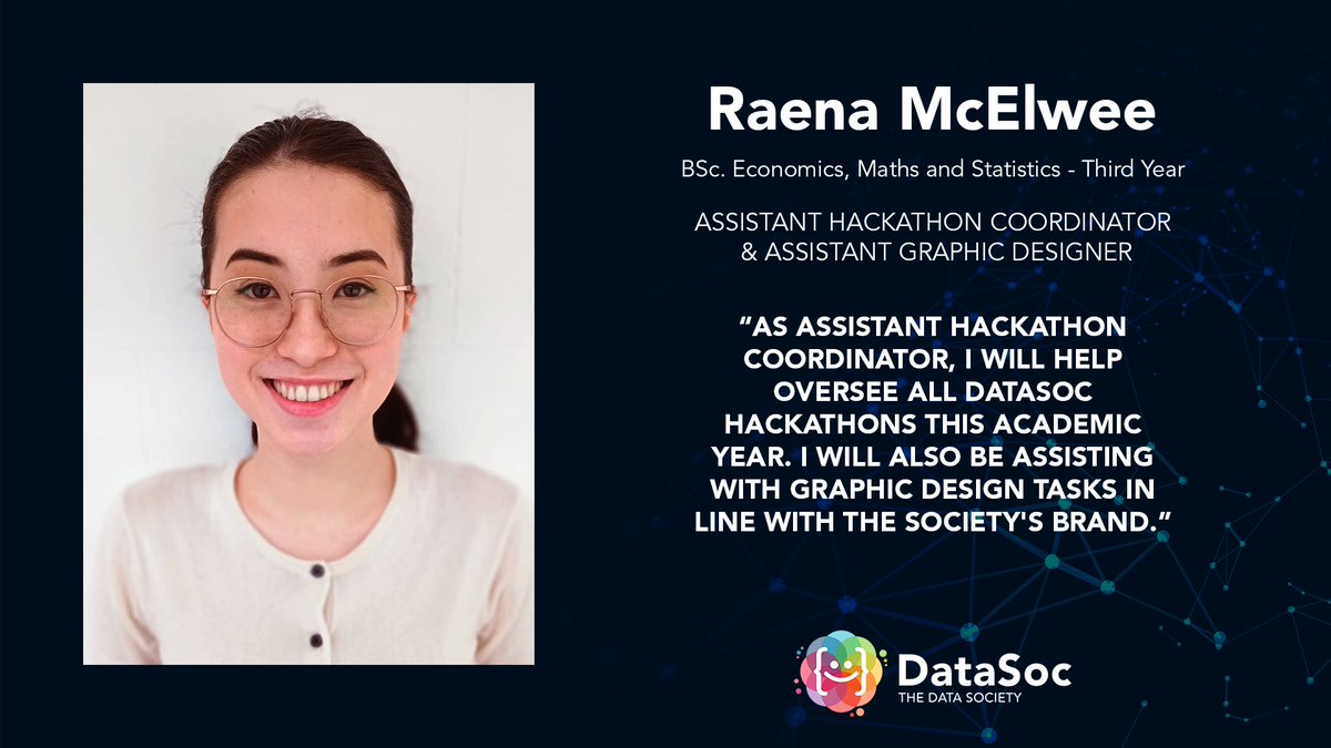 𝐌𝐞𝐞𝐭 𝐭𝐡𝐞 𝐜𝐨𝐦𝐦𝐢𝐭𝐭𝐞𝐞 👋

𝙋𝙧𝙤𝙜𝙧𝙖𝙢 𝙈𝙖𝙣𝙖𝙜𝙚𝙧𝙨

👩‍💻Head of Women in Tech- Molly Gray
👨‍🏫Head of Speaker Series and Workshops- Ahmed Jouda
💡Hackathon Coordinators - Shri Krishna &amp; Raena McElwee

Join us here 👉 datasoc.co

#datasoc