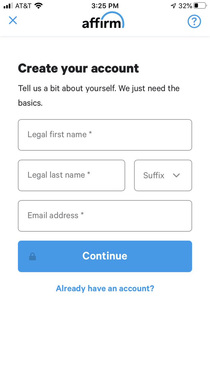 What’s odd is that the process of signing up for Affirm, in the checkout flow for Warby Parker, was WAY MORE WORK than it would have been to just use a credit card.You have to plug in your phone # and an SMS verification code, create an Affirm account, check your eligibility...