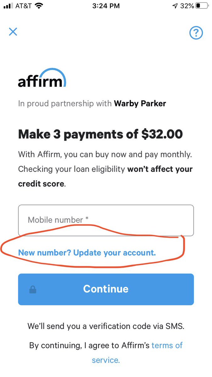 In fairness, the process for an existing Affirm customer (who’s eligibility and auto pay preferences are already known) seems like it’s much easier.It looks like they try to catch all those customers up front when they enter their mobile #