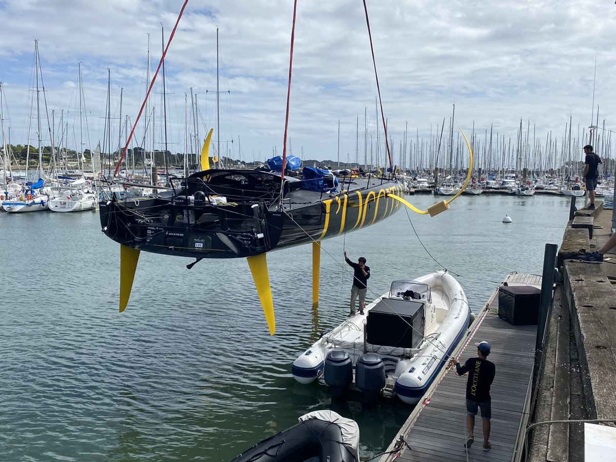 ArmelTriponSkip's tweet photo. @LOccitane_FR est à l’eau ! Dernière ligne droite avant le @VendeeGlobe. @ImocaGS 
#LoccitaneSailingTeam #NotJustABrand https://t.co/F1yuU5GznY