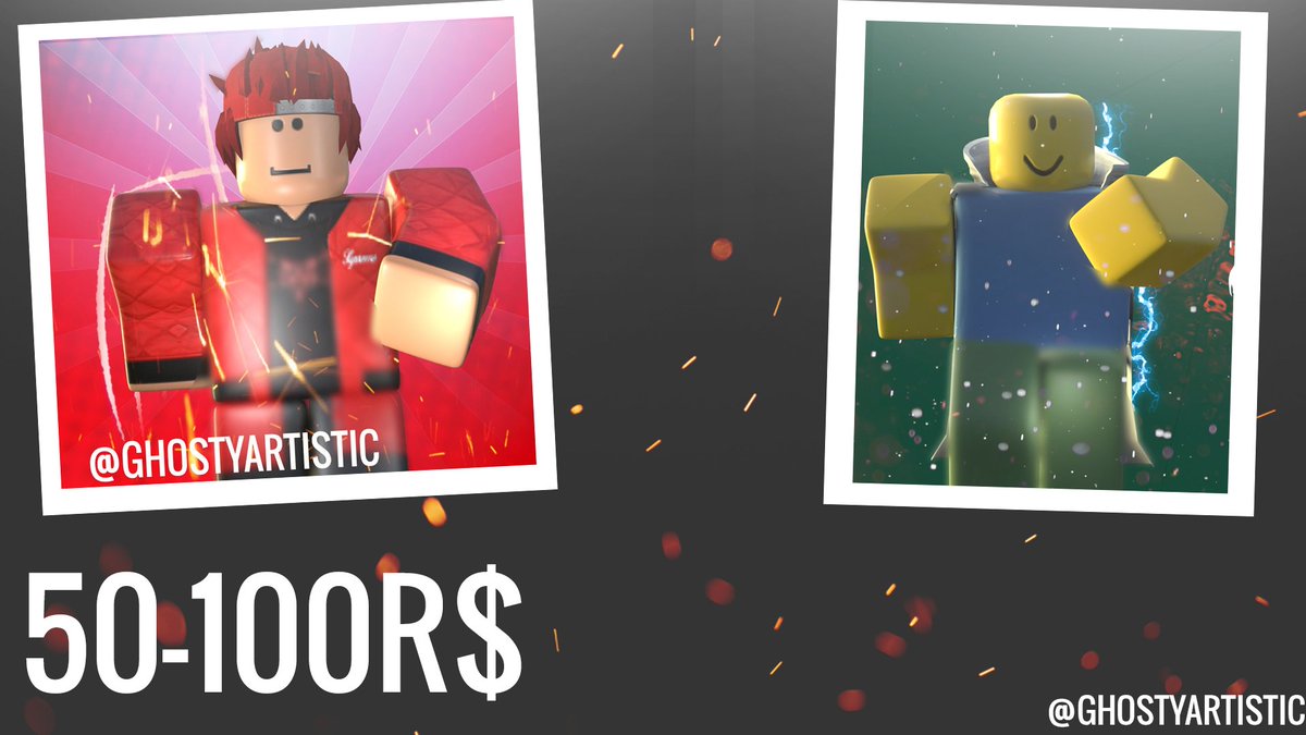 GHOSTYARTISTIC's tweet image. Commissions are open now!

INFO:
To order dm me.
You will pay halfway.
Do not rush me.
Banners have the same price as thumbnails.
Buying the second time=10% off.

#RobloxGFX | #RobloxDev | #robloxart | #RobloxCommissions