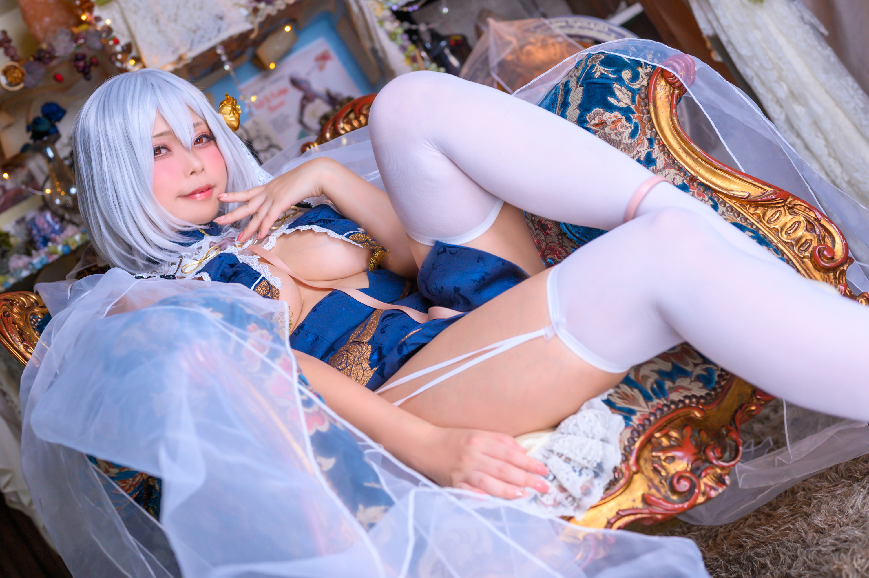 画像,【cosplay】アズールレーン-シリアス～青雲映す碧波～「この格好は風が強い天気だと危ない、ですか…？」Photo @mer_tun79 Studio @Fl…