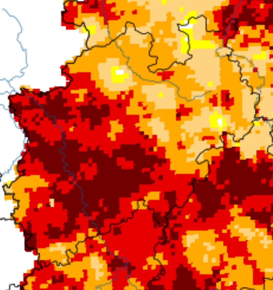 ChristophBeisl1's tweet photo. In Nordrhein-Westfalen wird es im und am Boden immer trockener und #RWE pumpt weiter wie verrückt Grundwasser ab, um es abzusenken. So wird noch zusätzlich zum Klimawandel der ganze Wasserhaushalt unter der Erde gestört.
Das wird eine #Katastrophe mit Ansage.

#Waldsterben #Dürre https://t.co/ZhE4sPlABO