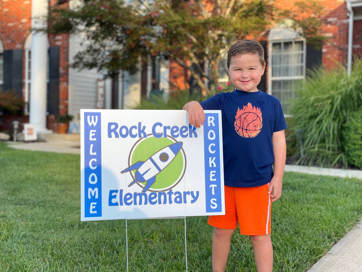 rrmce2's tweet photo. Watch out world! Noah is starting Kindergarten! @RCERockets @FZSchools https://t.co/8z5N6cBey6