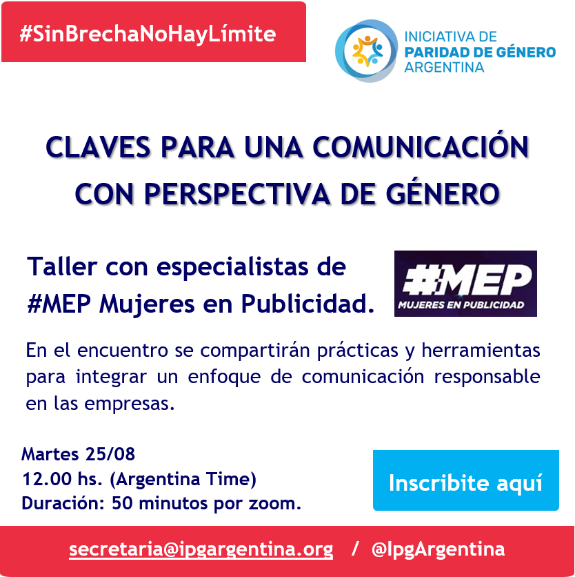 ¡No te pierdas el Taller de Comunicación con Perspectiva de Género! El próximo martes 25 a las 12 pm (Arg) compartiremos junto a <a href="/somos_mep/">somosmep</a> herramientas y prácticas para que las empresas puedan integrar un enfoque de comunicación responsable. Inscribite👇
bit.ly/3geIK5a