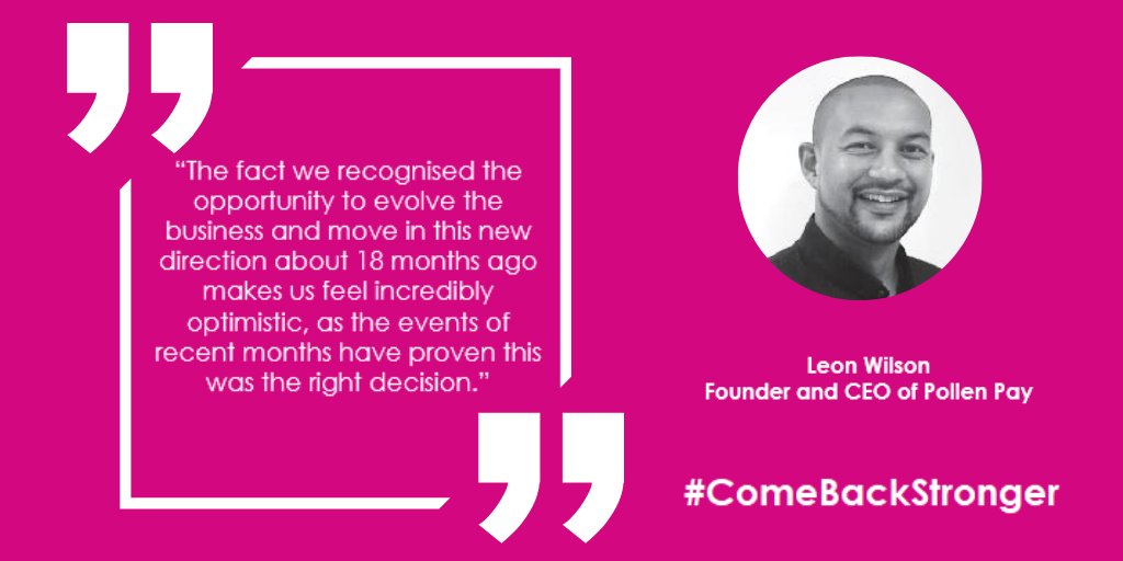 As part of our #ComeBackStronger series we connected with Leon Wilson, founder and CEO of fintech start up, <a href="/PollenPay/">PollenPay</a>, about how he evolved his business and how it paid off in the midst of a global pandemic. Read the full interview here refreshpr.co.uk/insights