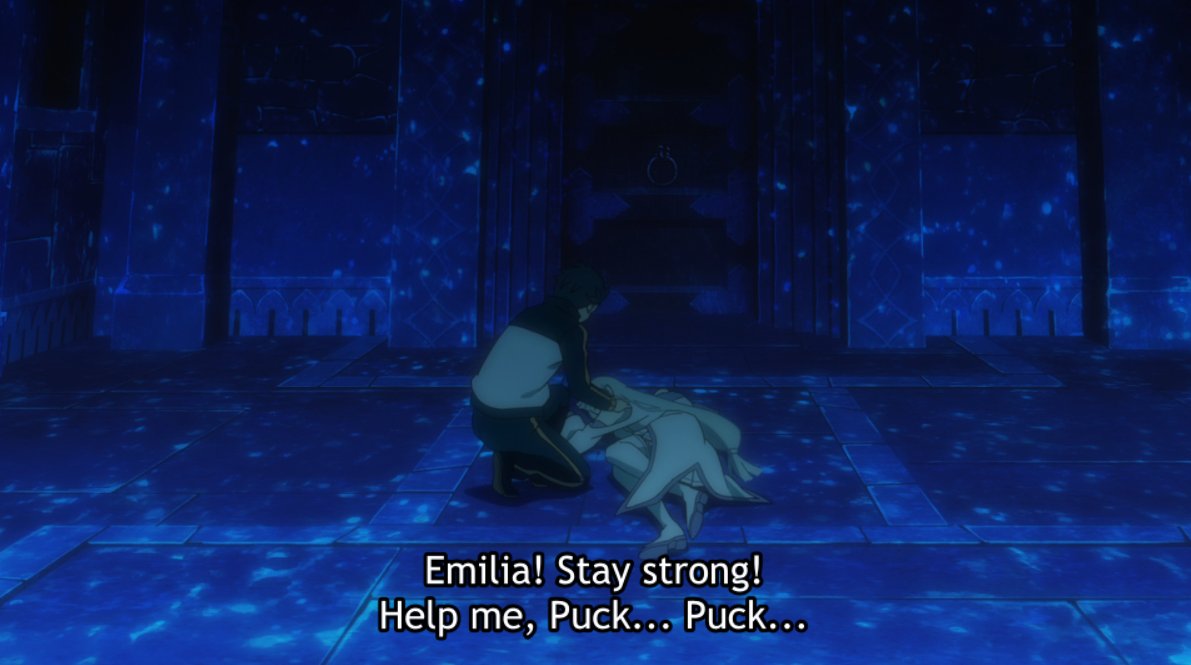 I like how his approach to Emilia is different at every restart. His tone this time is more impatient than understanding.