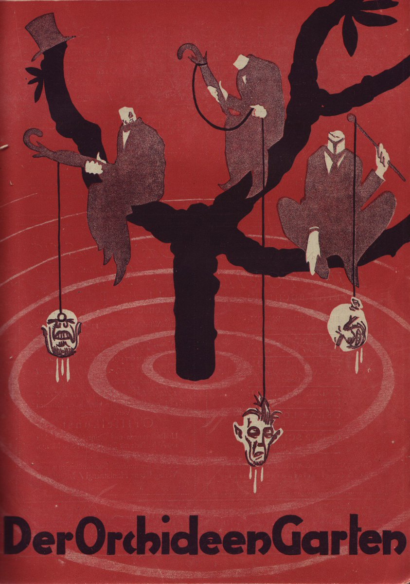Later issues of Der Orchideengarten have a more everyday macabre slant. Here is Otto Pick's cover illustration for the December 1919 edition, for the story Das Tödliche Abendessen by Karl and Josef Kapek.