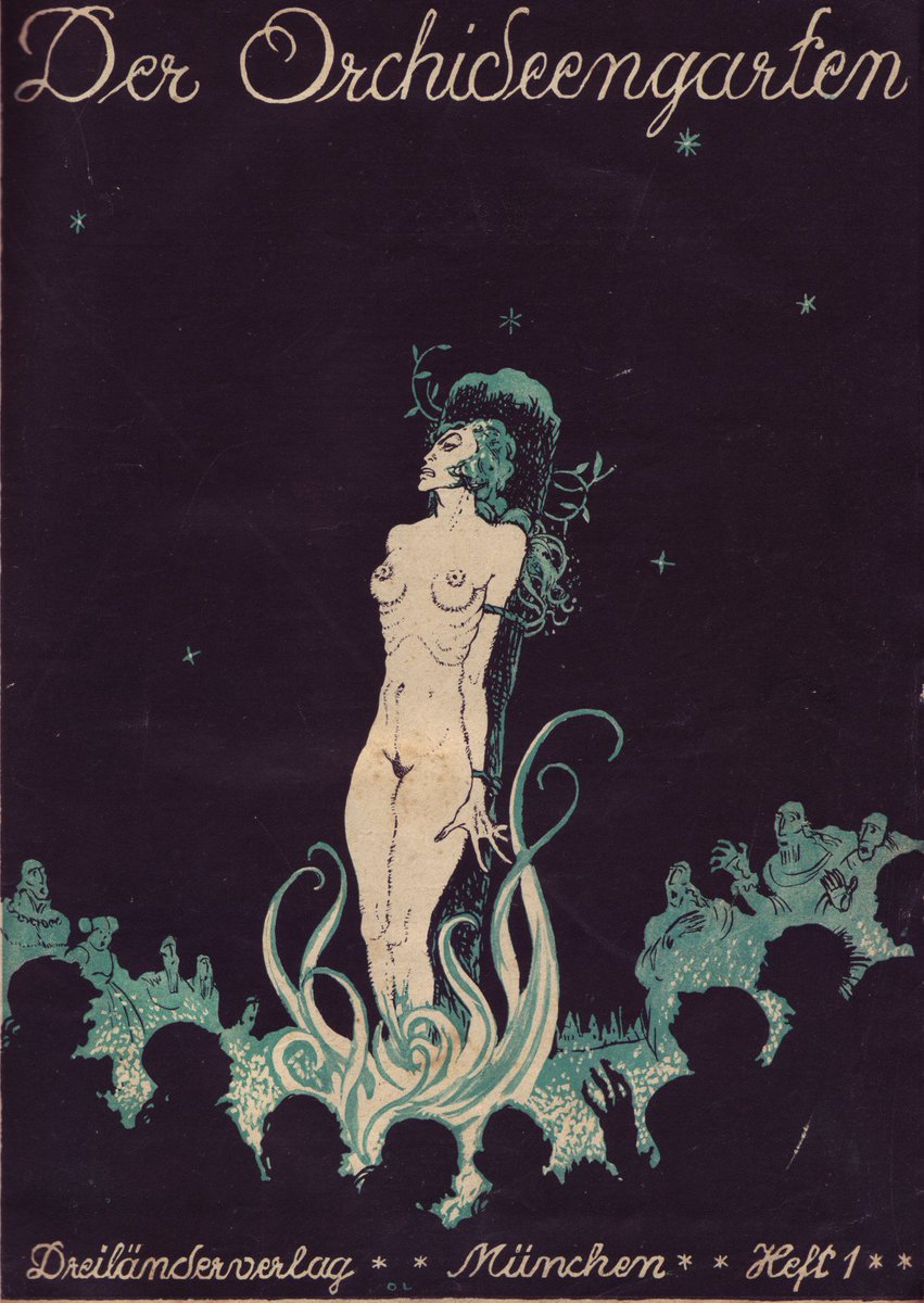 Problems dogged Der Orchideengarten: issue were withdrawn from circulation due to their lewd nature, sales were lower then needed, the price quickly rose from 80 pfennigs to 2 marks whilst the page count decreased. The magazine finally closed in November 1921 after 51 issues.