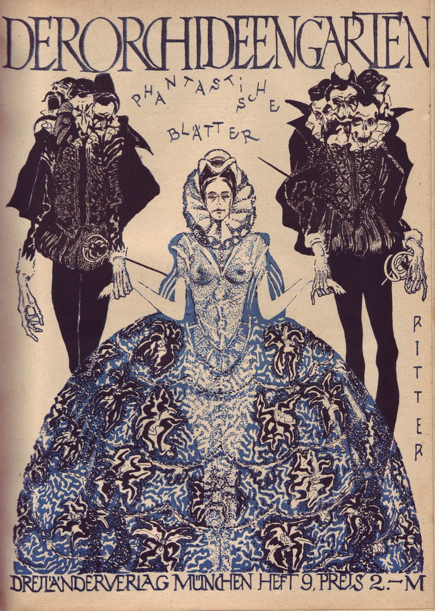 Problems dogged Der Orchideengarten: issue were withdrawn from circulation due to their lewd nature, sales were lower then needed, the price quickly rose from 80 pfennigs to 2 marks whilst the page count decreased. The magazine finally closed in November 1921 after 51 issues.