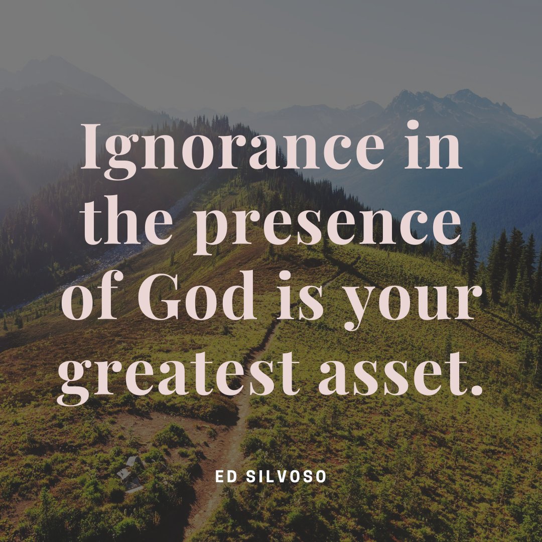 che_ahn's tweet photo. "Ignorance in the presence of God is your greatest asset." A great quote from @EdSilvoso from the Global Summit earlier this month. God bless♥️
#quote #ignorance #presenceofGod #greatestAsset #motivation #quoteoftheday #quotes #inspiration #inspirationalquotes #focus #dedication https://t.co/Ad1mv2jcUz