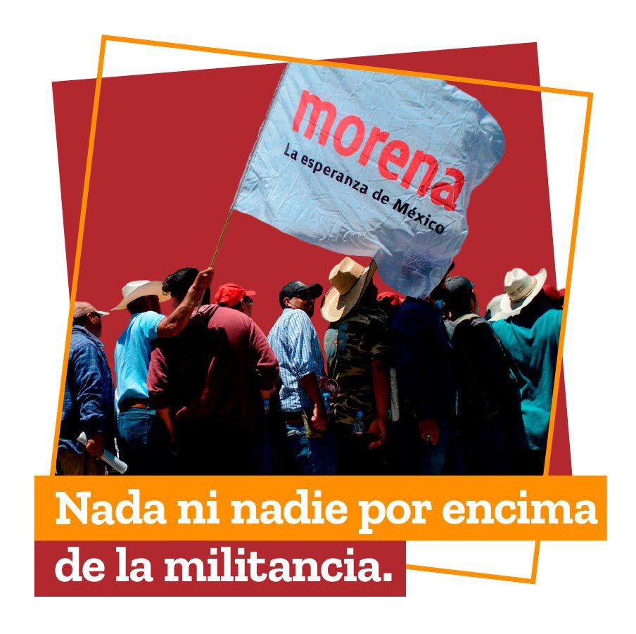 Por el respeto a la militancia. Por el respeto a nuestro estatuto. Por respeto a la Constitución. #QueMorenaDecida