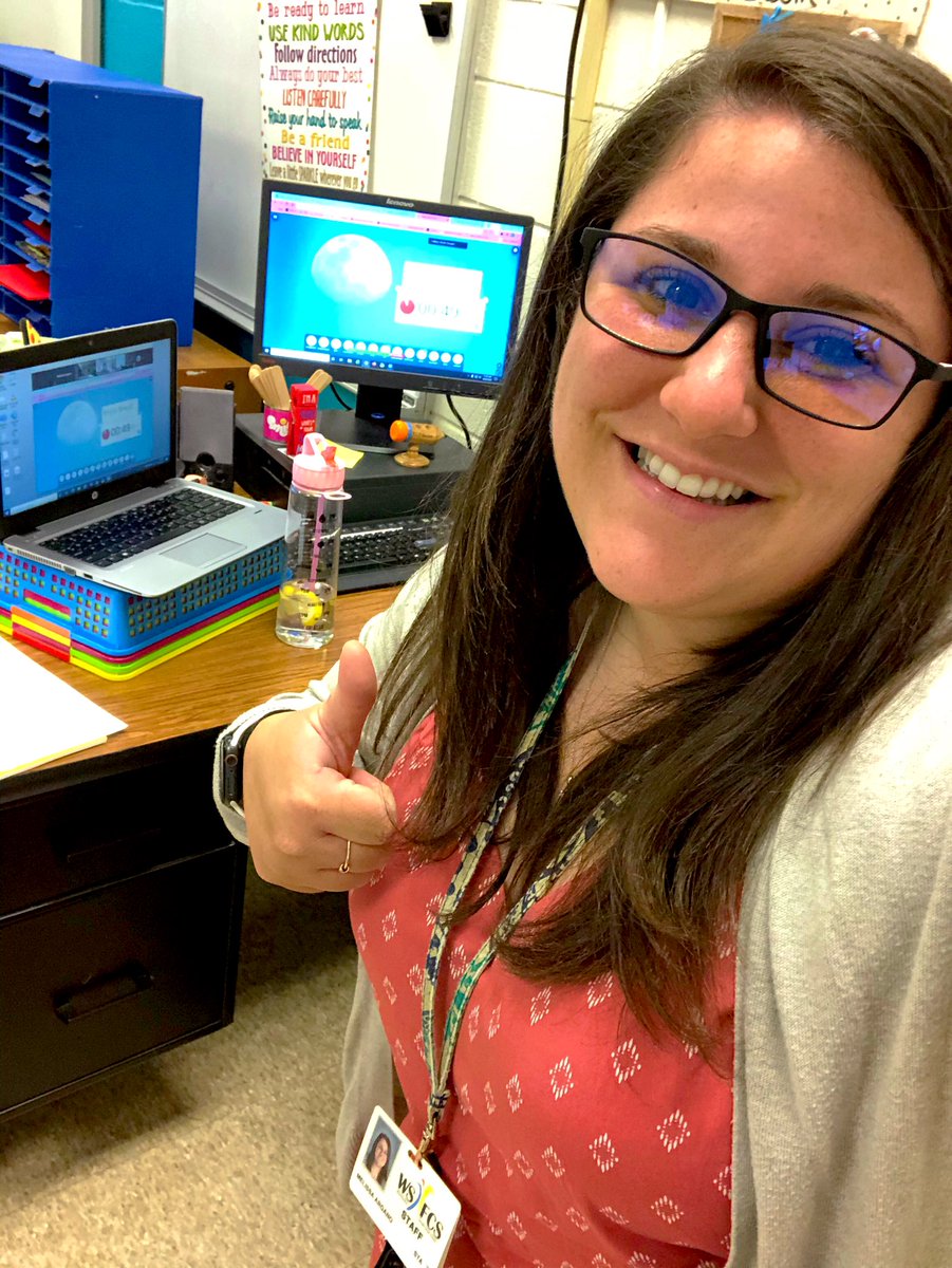 almost made it through the first week of virtual learning! Seeing my students’ smiling faces everyday has made me SO happy! 💻 we’ve got this! <a href="/ClemmonsES/">Clemmons Elementary</a>