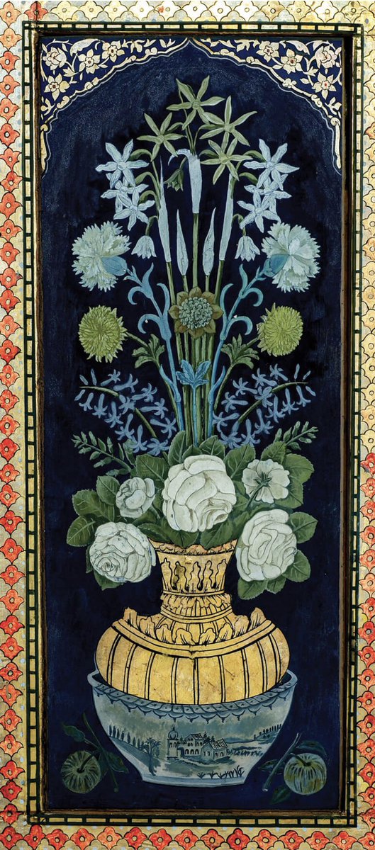 eminesolak_'s tweet photo. Topkapı Sarayı harem dâiresinde, Sultan III. Ahmed için yapılan yemiş odasında kullanılan süsleme unsurlarından vazo içinde çiçek buketi. 18. yy. ilk yarısı.. https://t.co/2zSSdZUDS2