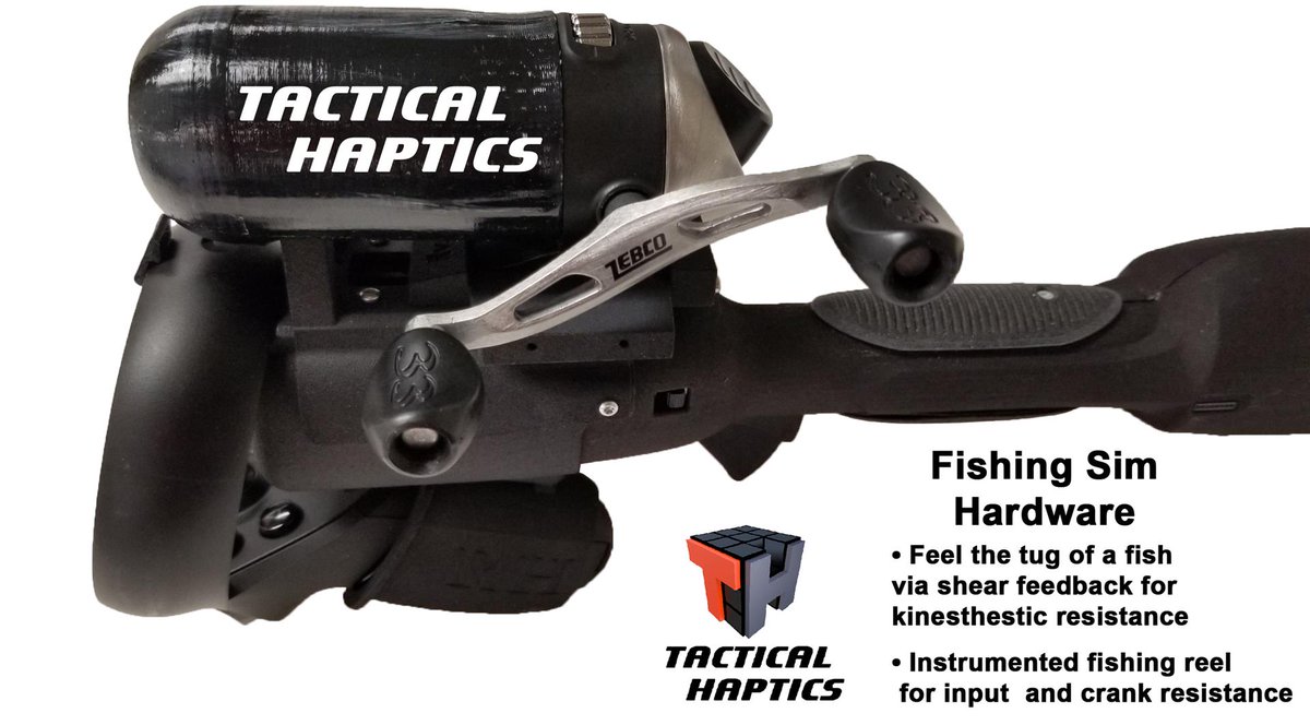 Read about our new cylindrical controller, SaberGrip, and new instrumented fishing reel on <a href="/UploadVR/">UploadVR</a> and for greater details and more cool images, see our full press release:  tacticalhaptics.com/sabergrip-swor…
