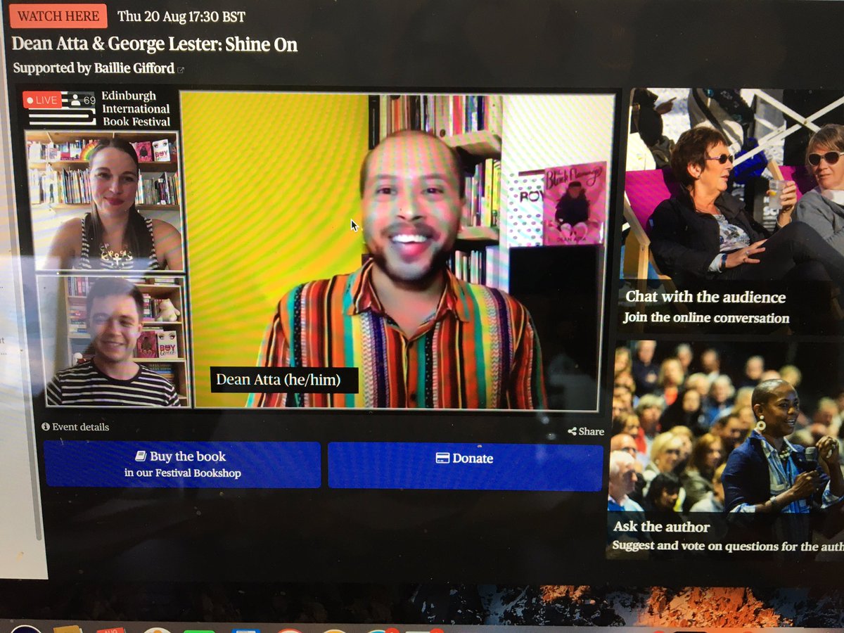 emmalayfield2's tweet photo. Loving the discussion with @DeanAtta @TheGeorgeLester #edinburghbookfestival #theblackflamingo #boyqueen @HachetteKids https://t.co/4ptyTLfp2A
