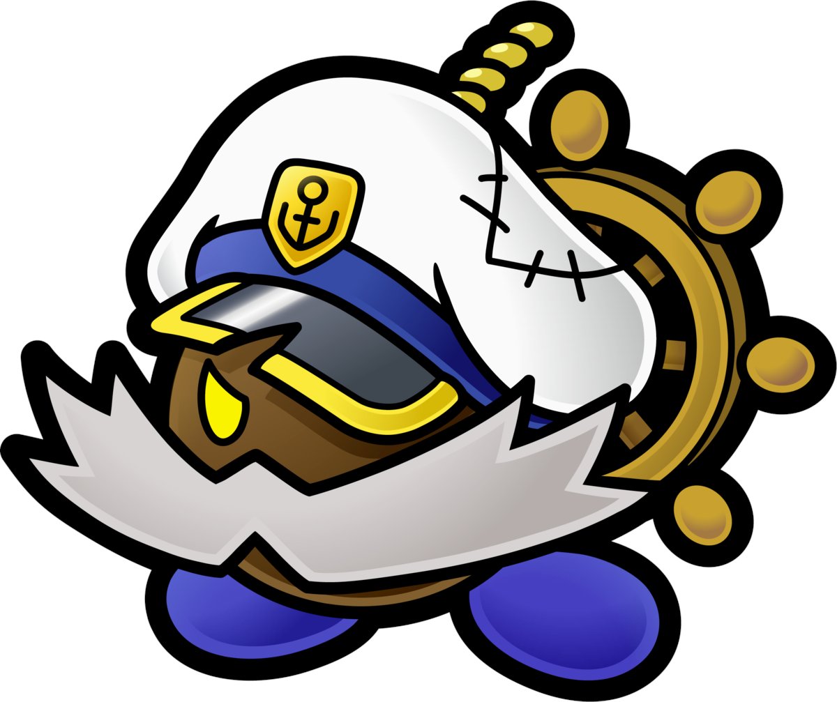 Admiral Bobbery's ability is Bomb: Paper Mario lifts Bobbery and tosses him in front of him. Bobbery slowly walks a few paces forward before stopping, lighting his fuse, and exploding to deal damage to nearby opponents. After exploding, Bobbery respawns next to Paper Mario.