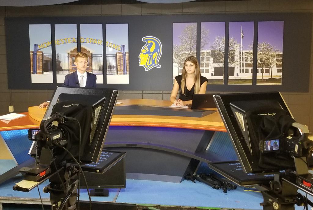Ashton and Jenna anchor tomorrow's first edition of <a href="/HHSInDepth/">HHS In Depth</a> - check them out 5th period tomorrow on the Homestead Media YouTube channel.