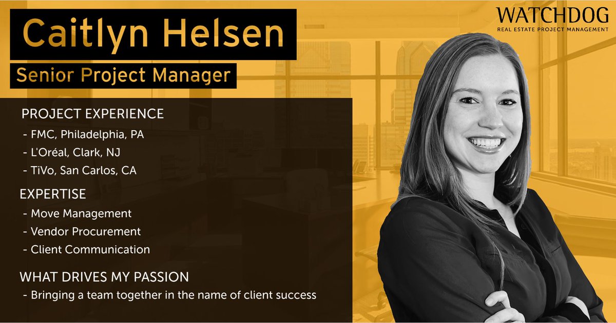“This week’s #ProjectManagerHighlight features Senior Project Manager, Caitlyn Helsen! What drives Caitlyn in her projects is the teamwork involved and bringing a team together in the name of client success. #ProjectManager #OwnersRepresentative”