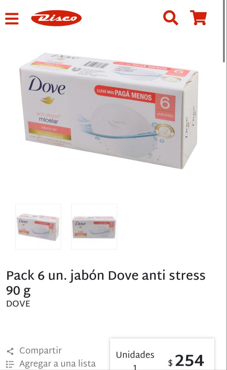 Por si están estresados, les dejo esta joyita!

6 Jabones DOVE:

Disco $254
Tienda Inglesa $196

Mismo producto👉$58 de diferencia

Saludos
MrPrecios