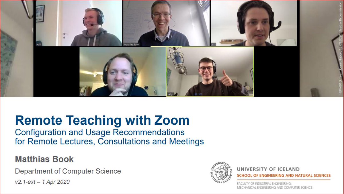Kennslumiðstöð HÍ (@kemst_hi) on Twitter photo Frábærar leiðbeiningar um #fjarkennsla með #Zoom frá
<a href="/matthiasbook/">Matthias Book</a>, #prófessor í #Tölvunarfræði <a href="/uisens/">Verkfræði- og náttúruvísindasvið HÍ</a> <a href="/Haskoli_Islands/">Háskóli Íslands</a>
notendur.hi.is/book/RemoteTea… Frábærar leiðbeiningar um #fjarkennsla með #Zoom frá
<a href="/matthiasbook/">Matthias Book</a>, #prófessor í #Tölvunarfræði <a href="/uisens/">Verkfræði- og náttúruvísindasvið HÍ</a> <a href="/Haskoli_Islands/">Háskóli Íslands</a>
notendur.hi.is/book/RemoteTea…