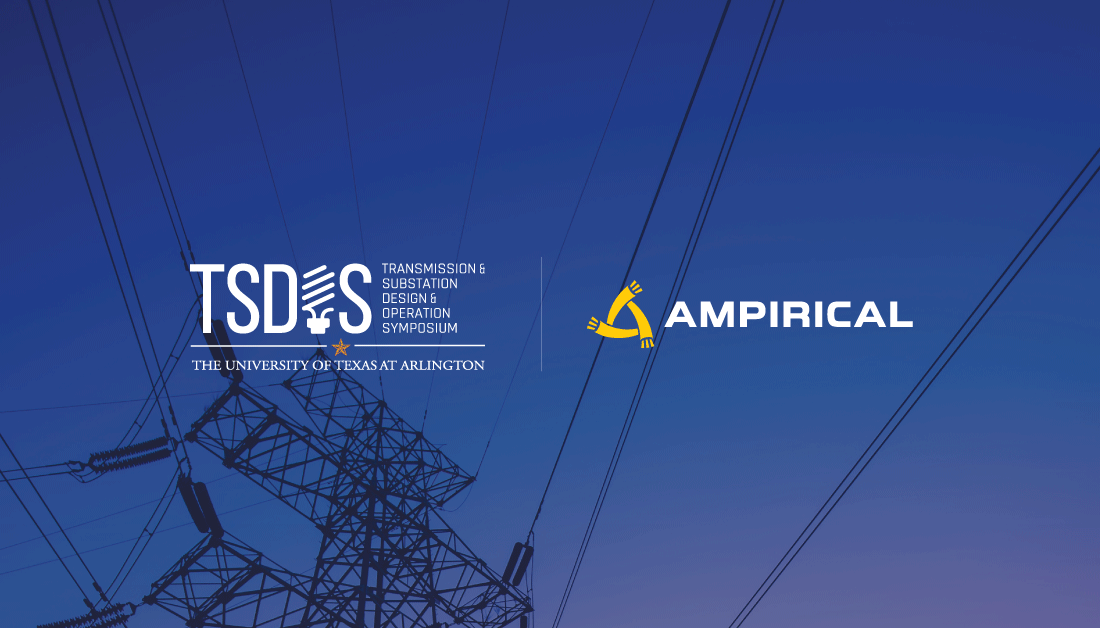 Ampirical's tweet photo. As a proud vendor of the 53rd Annual #TSDOS, we are pleased to be exhibiting in its newly formatted and interactive virtual conference. Join us on Sept. 9-10, to discover how Ampirical is bringing technology to the #power industry. https://t.co/Z62j0Avqye