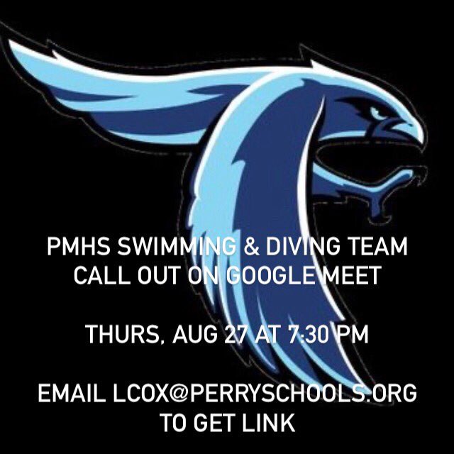 Attention Swimmers and Divers, or those with ambition to be part of this year’s team... Please email Coach Lauren at lcox@perryschools.org for a link to the virtual call out meeting next week! #falconsownit