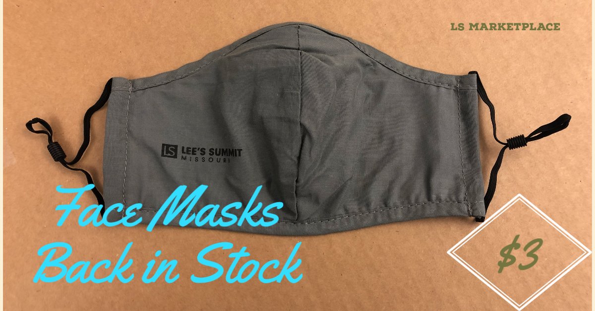 cityofLS's tweet photo. The LS Marketplace now has gray face masks available for just $3. Grab one while supplies last at Treasury in the lobby of City Hall. #MaskUpLS https://t.co/dj0tl6Cnbr