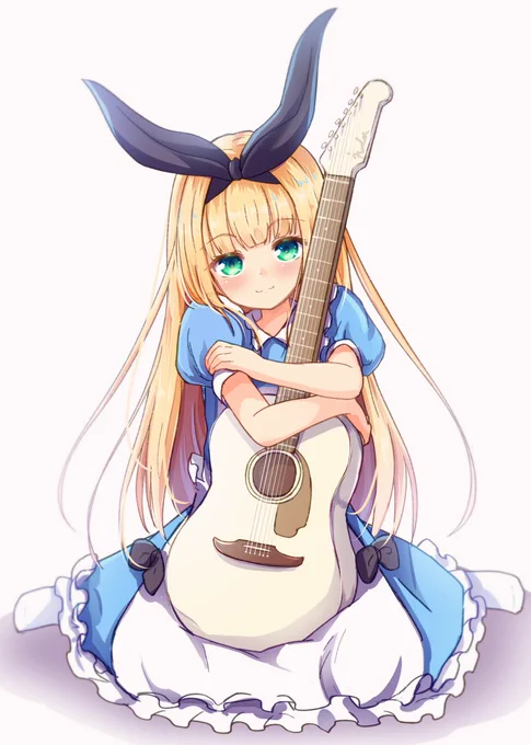 ギター弾くのも描くのも難しい
#有栖の絵本 