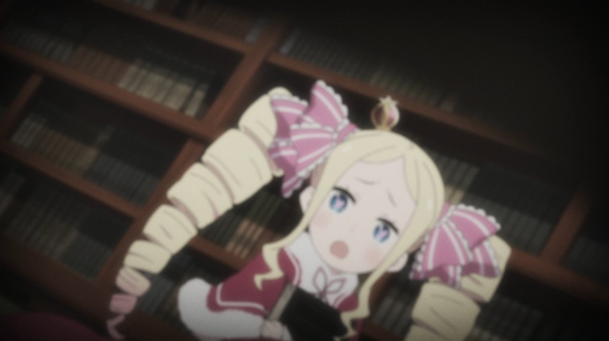 Subaru is stuck all alone with nothing but his thoughts to accompany him—we see his mental state slipping as he ponders on Beatrice and all the carnage he witnessed and lived (well, died) through so far, desperately wanting to reset but unable to take his life.