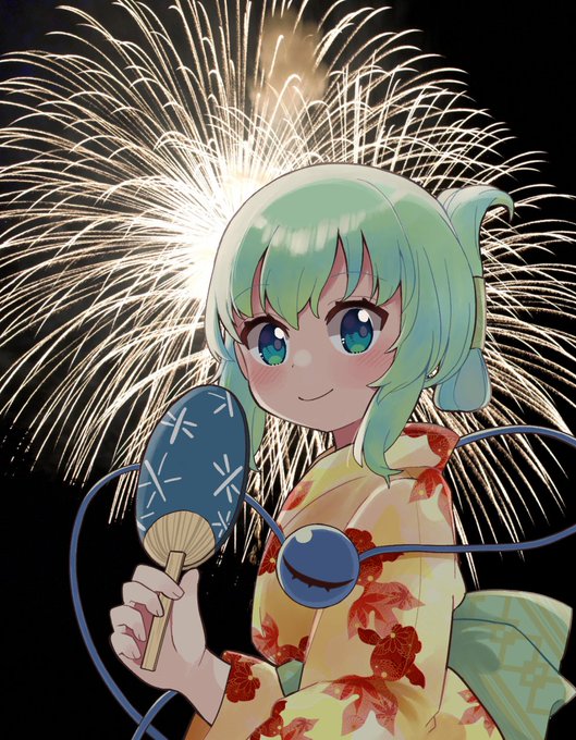 「aerial fireworks hand fan」 illustration images(Latest)