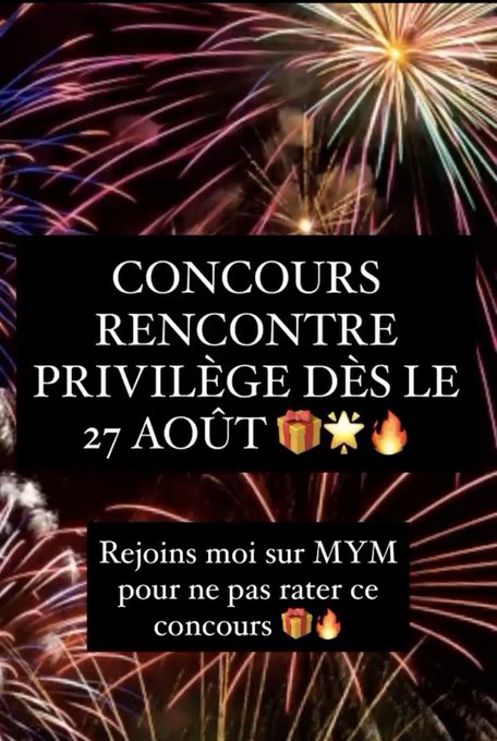 Rejoins nous sur MYM pour particip&eacute; au concours 🔥🎁  https://t.co/35QTo9KPTy https://t.co/zMsakppa3Y<a href="/tag/hot"class="tags"><span>#hot</span></a><a href="/tag/mood"class="tags"><span>#mood</span></a><a href="/tag/sex"class="tags"><span>#sex</span></a><a href="/tag/netflix"class="tags"><span>#netflix</span></a><a href="/tag/couple"class="tags"><span>#couple</span></a><a href="/tag/chill"class="tags"><span>#chill</span></a><a href="/tag/quarantine"class="tags"><span>#quarantine</span></a>