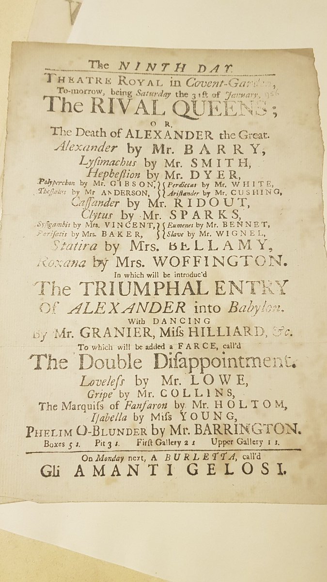 Why are playbills so important for women on stage in the eighteenth century? Let's find out. This is the much-awaited THREAD 