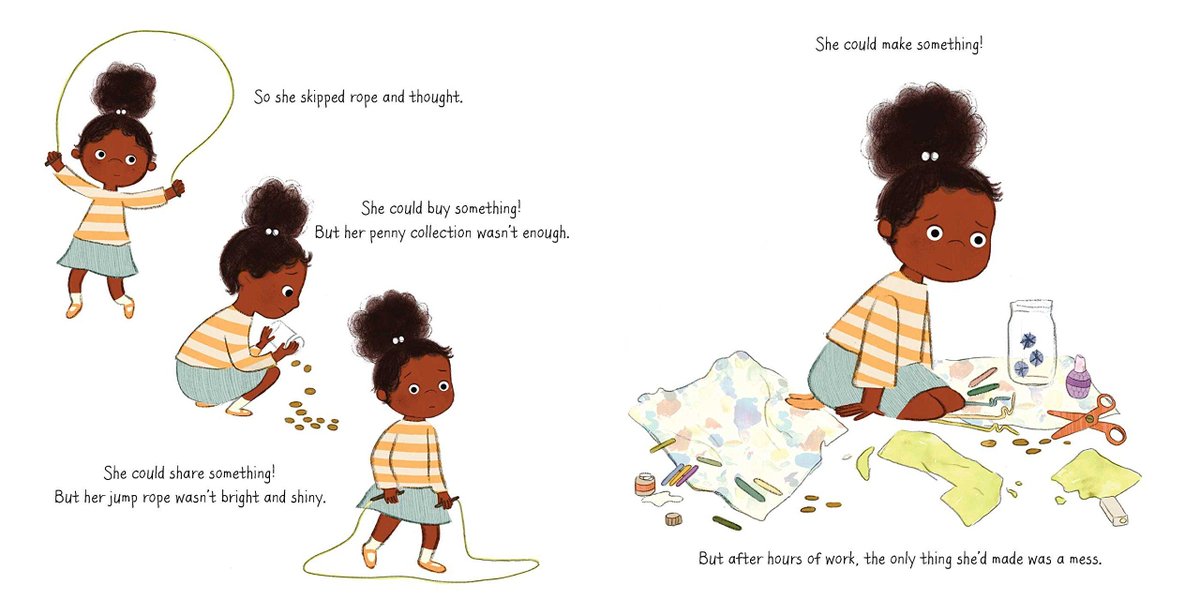 The best gifts don't always come in pretty gift wrapped boxes. Sometimes the best gifts are intangible: showing up, offering love, giving support, & being YOU. Watch as Loretta learns this in a beautifully crafted book by  @PatZMiller with gorgeous illustrations from  @aleamarley