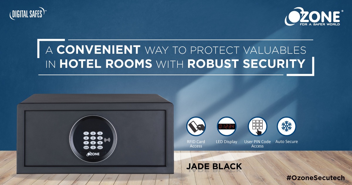 OzoneGroupIndia's tweet photo. Let the security-quotient of your life be redefined. Jade black is a perfect blend of Beauty with robustness 💪 proving to be an ideal 🏨 Hotel in-room Safe.

👉 Buy Now: https://t.co/pD6qETGTzx 🛒

#OzoneSecutech #DigitalSecurity #DigitalSafes https://t.co/YOjV5OBoGj