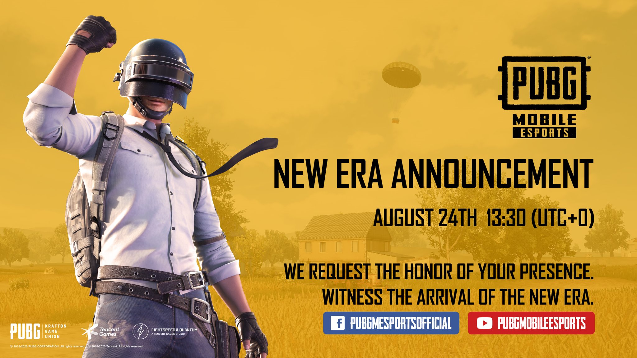 Pubg Mobile Esports Witness The Arrival Of The New Era Don T Miss The New Era Announcement This August 24th At 13 30 Utc T Co Igiahr7jbo T Co Rgegn6fg9q T Co Hpc5zemsez Twitter