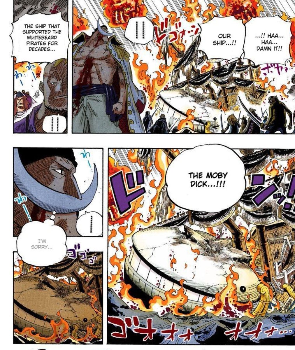 Extra thing: didn't know where to put this but both Whitebeard and Zoro despite caring for their ships hide their emotions.