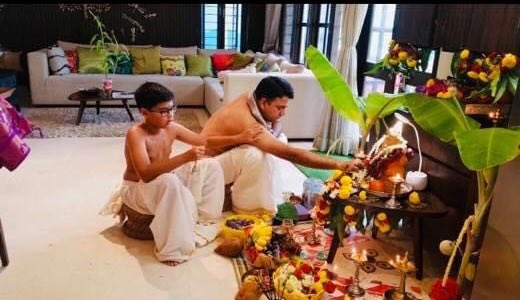 Prana Prathishtapana - simply infusing life into the idol which is going to be worshipped ! One of the most intricate moments where you actually chant that your life and soul is one with the God. (Pic from last year Ganesha !!)