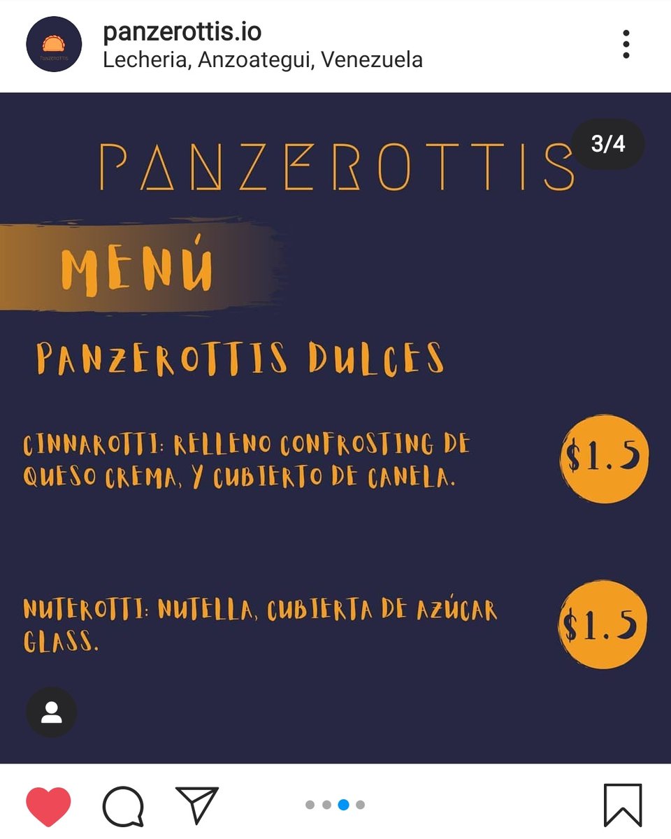 nostrapao's tweet photo. @bostonrex Mi novio @AlbertoCotua esta vendiendo panzerottis en barcelona/lecheria a un excelente precio y son DELICIOSOS. Adjunto fotos y menú. Siganlo en instagram❤️❤️❤️ https://t.co/8CfkSIrH0n